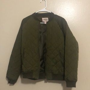 Green bomber jacket